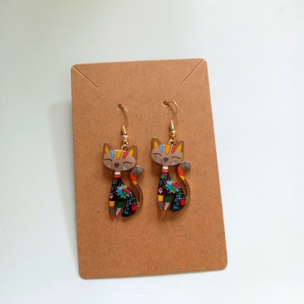 Colorful Cat Earrings